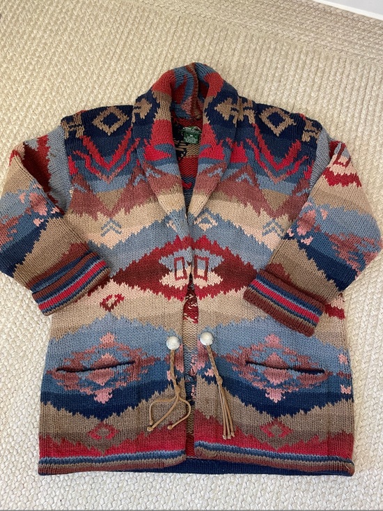 Polo Ralph Lauren Sweaters - Vintage Ralph Lauren Multicolor Southwestern Shawl Collar Cardigan